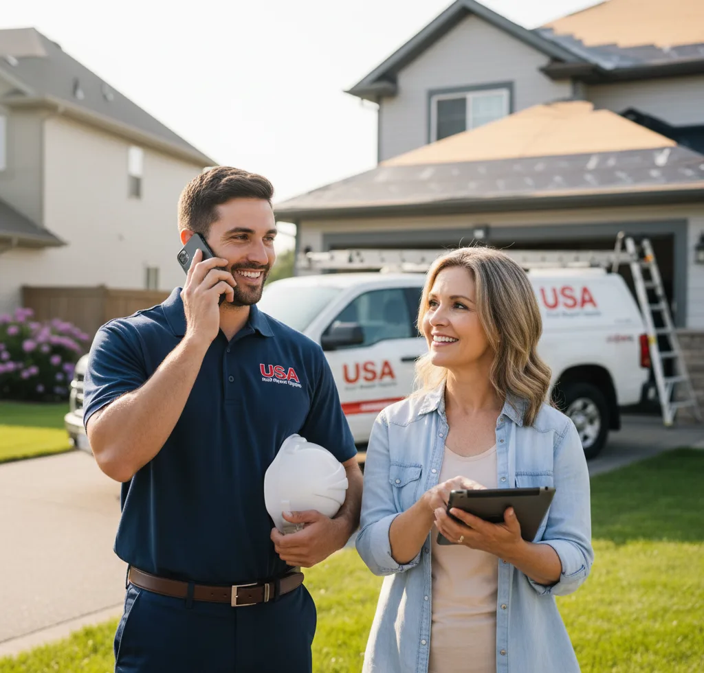 USA Roof Repair Experts customer support in Hamel